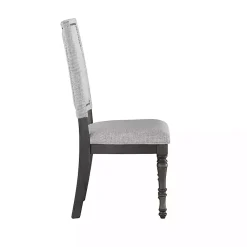 Kirklands Home Dawson Upholstered Dining Chairs, Set of 2 Gray Hot