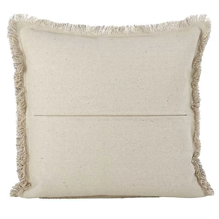 Pillows>Kirklands Home Diamond Fringe Pillow Gray