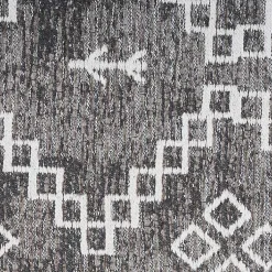 Kirklands Home Gray Distressed Geo Markings Accent Rug, 2x3 New