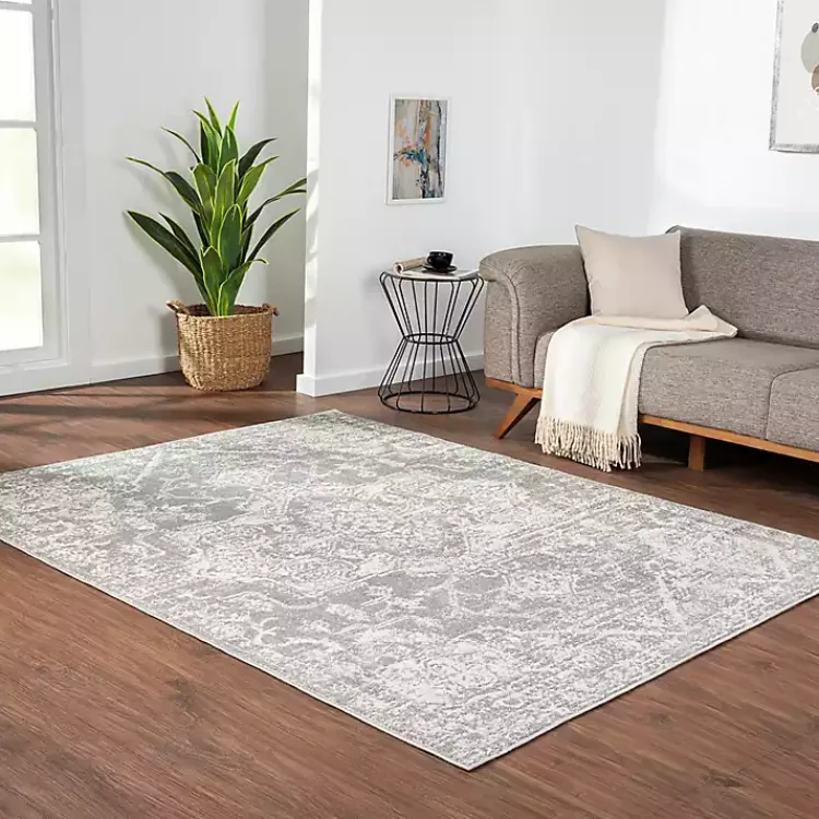 Kirklands Home Distressed Medallion Area Rug, 5x7 Gray Best