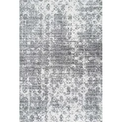 Kirklands Home Gray Distressed Power Loomed Area Rug, 8x12 New
