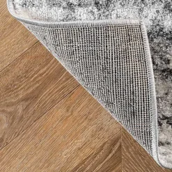 Kirklands Home Gray Distressed Power Loomed Area Rug, 8x12 New