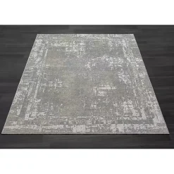Kirklands Home Distressed Washable Area Rug, 5x7 Gray Online