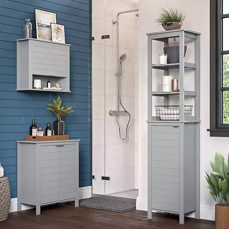 Kirklands Home 2-Door Floor Cabinet Gray Best
