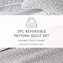 Kirklands Home Gray Dotted Reversible 2-pc. Twin Quilt Set Best