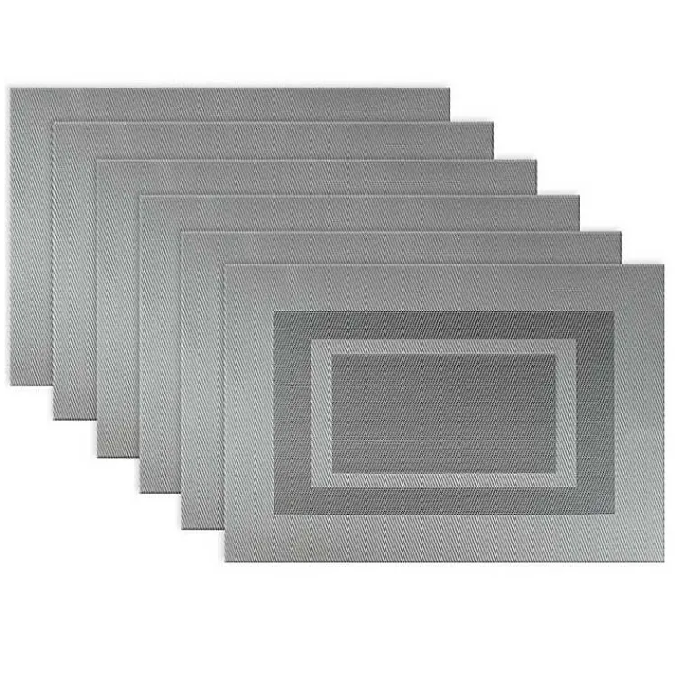 Kirklands Home Double Frame Placemats, Set of 6 Gray Online