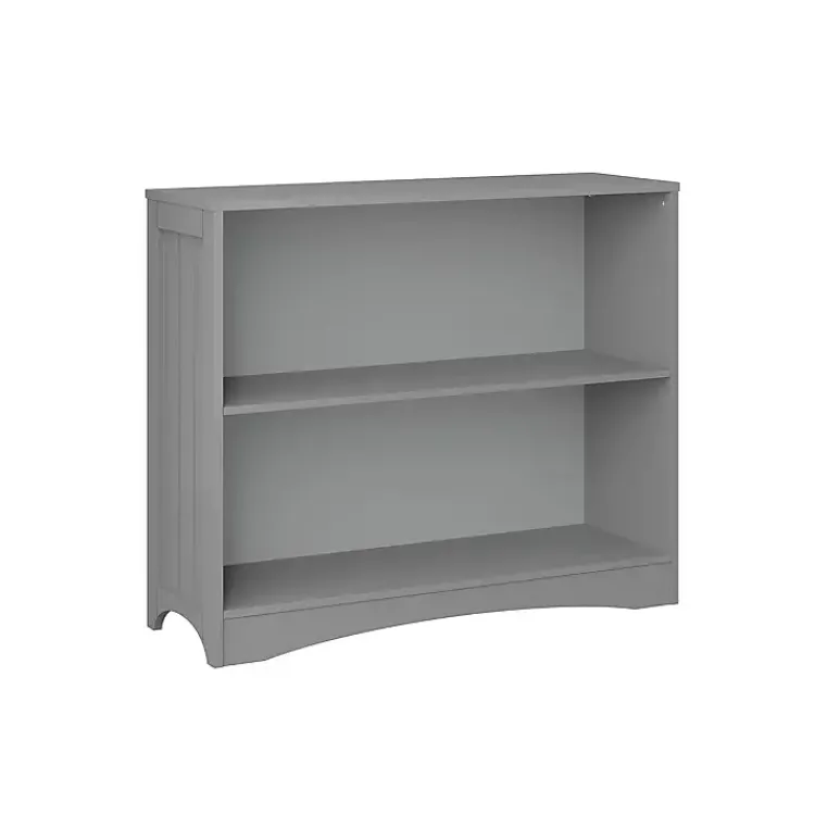 Kirklands Home Gray Double Shelf Wooden Bookcase Best