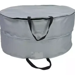 Seasonal Storage>Kirklands Home Double Wreath Storage Bag Gray