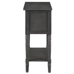 Kirklands Home 3-Drawer Turned Legs Accent Table Gray Clearance
