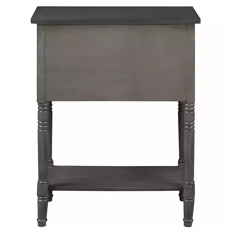 Kirklands Home 3-Drawer Turned Legs Accent Table Gray Clearance