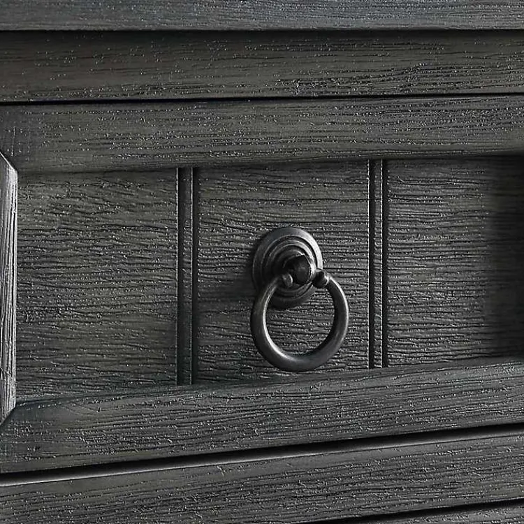 Kirklands Home 3-Drawer Turned Legs Accent Table Gray Clearance