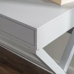Kirklands Home 2-Drawer X-Frame Desk Gray Best
