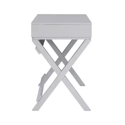 Kirklands Home 2-Drawer X-Frame Desk Gray Best
