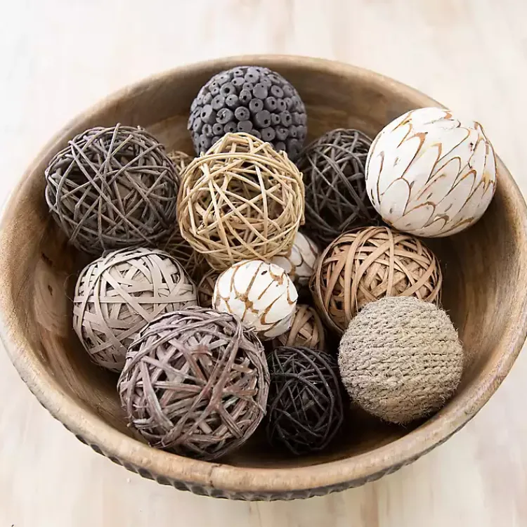 Bowl Filler>Kirklands Home Gray Dried Orb Bag