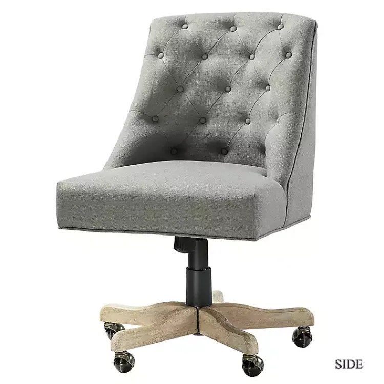 Kirklands Home Dylan Upholstered Office Chair Gray New