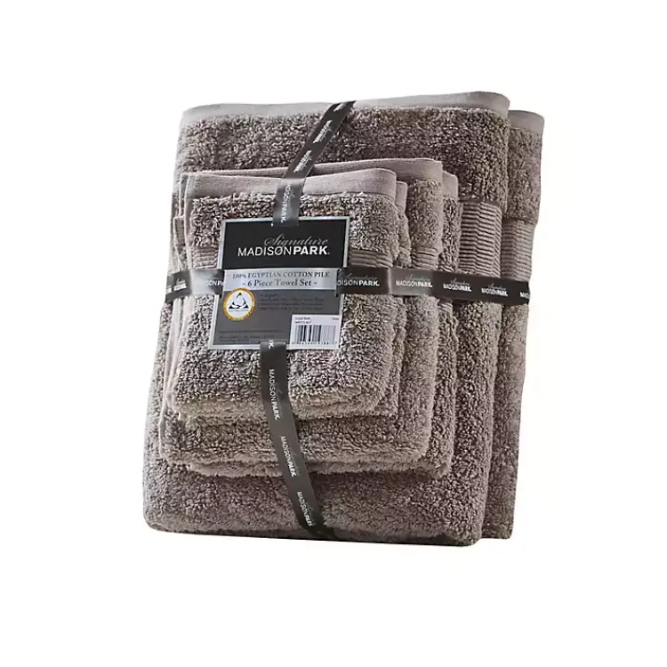 Kirklands Home Egyptian Cotton 6-pc. Towel Set Gray Discount