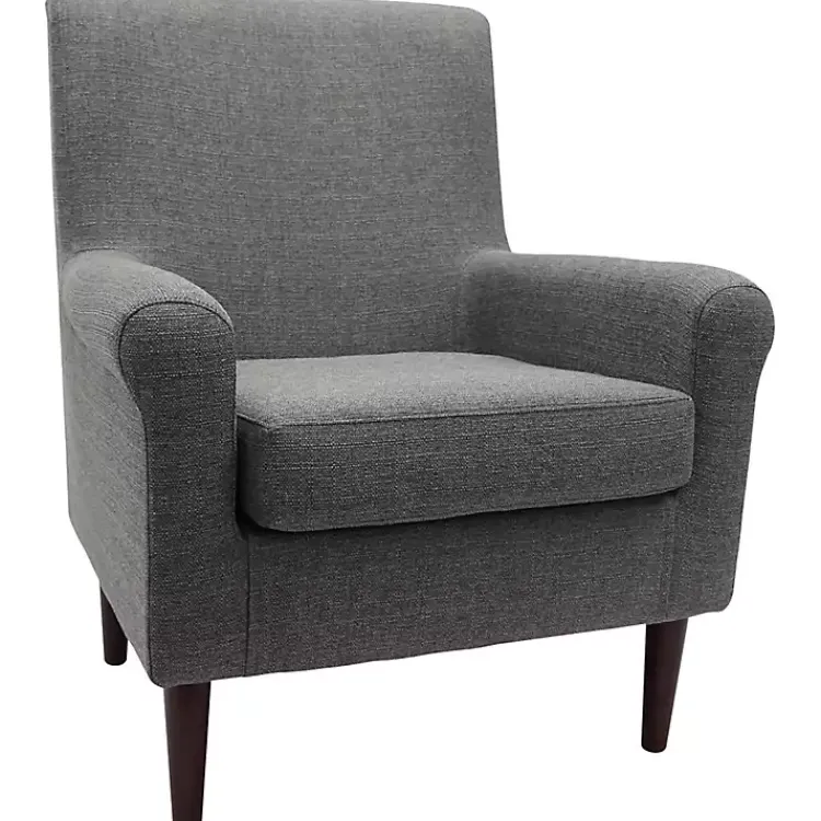 Kirklands Home Ellen Rolled Arms Accent Chair Gray