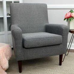 Kirklands Home Ellen Rolled Arms Accent Chair Gray