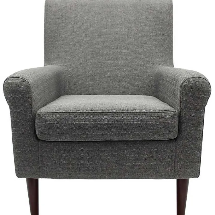 Kirklands Home Ellen Rolled Arms Accent Chair Gray