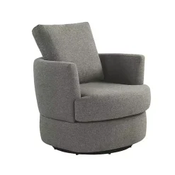 Kirklands Home Elmhurst Swivel Accent Chair Gray Clearance