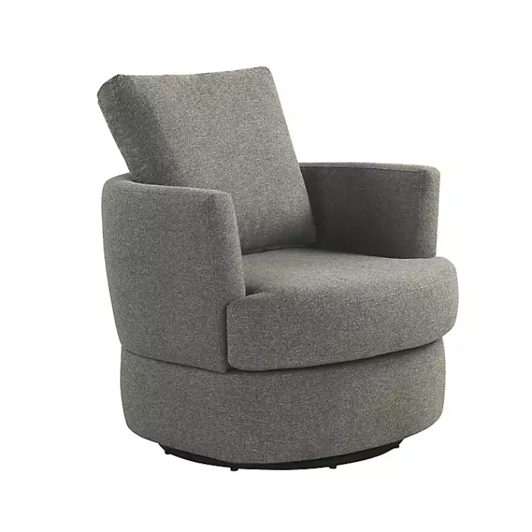 Kirklands Home Elmhurst Swivel Accent Chair Gray Clearance