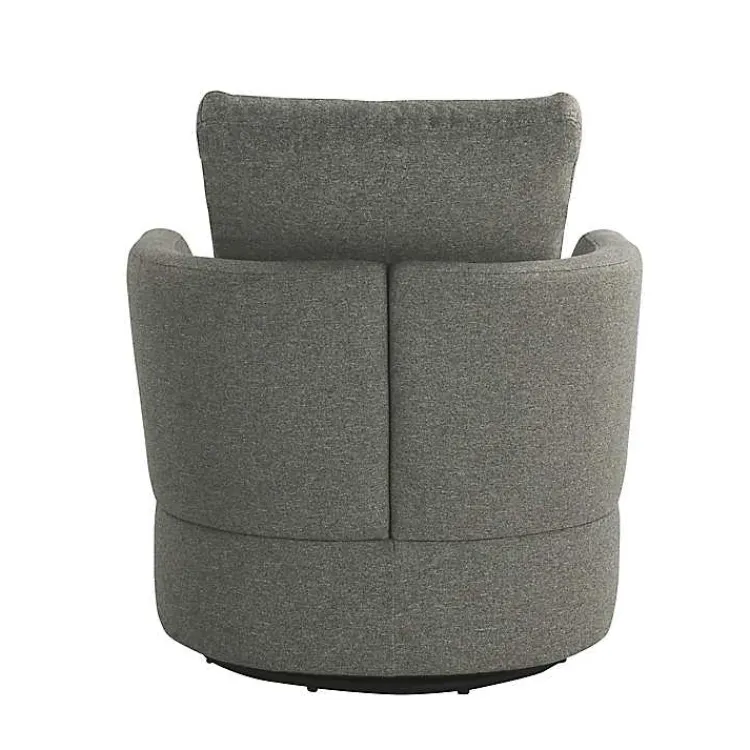 Kirklands Home Elmhurst Swivel Accent Chair Gray Clearance