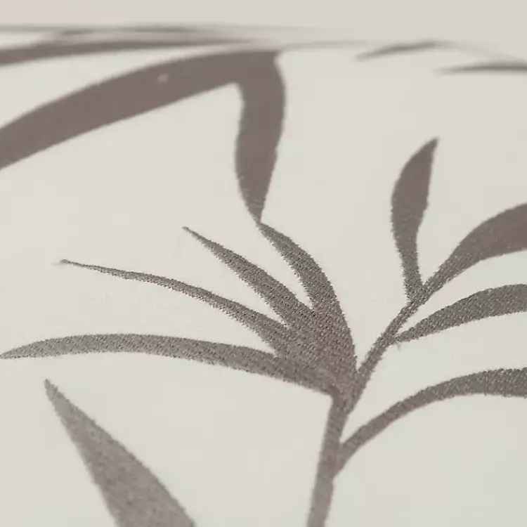Pillows>Kirklands Home Gray Embroidered Botanical Throw Pillow