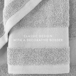 Kirklands Home Essential Cotton Bath Towels, Set of 4 Gray