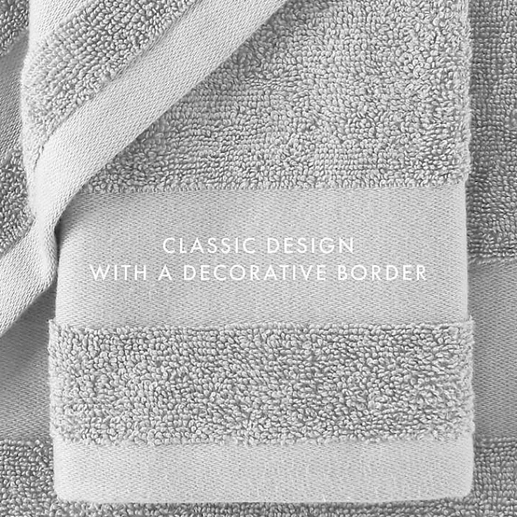 Kirklands Home Essential Cotton Bath Towels, Set of 4 Gray