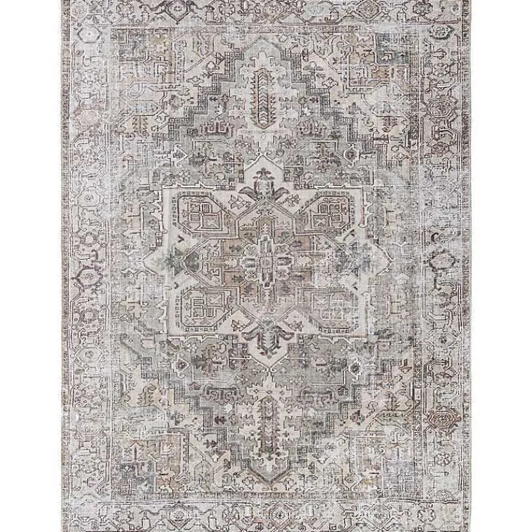 Kirklands Home Faded Embrace Washable Area Rug, 7x10 Gray Sale