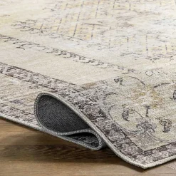 Kirklands Home Gray Faded Medallion Washable Area Rug, 5x8 Best