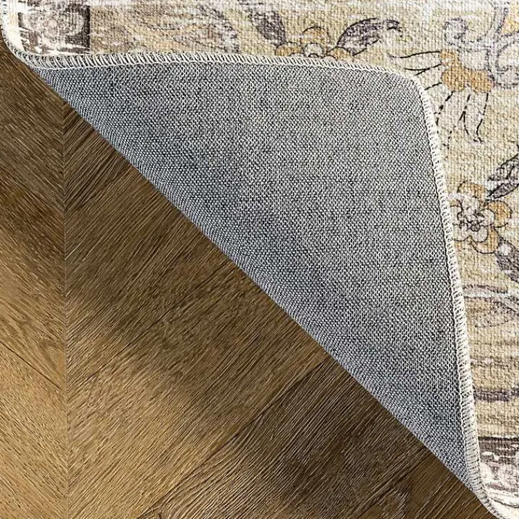 Kirklands Home Gray Faded Medallion Washable Area Rug, 5x8 Best