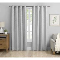 Kirklands Home Fans Blackout Curtain Panel Set, 84 in. Gray Sale