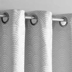 Kirklands Home Fans Blackout Curtain Panel Set, 84 in. Gray Sale