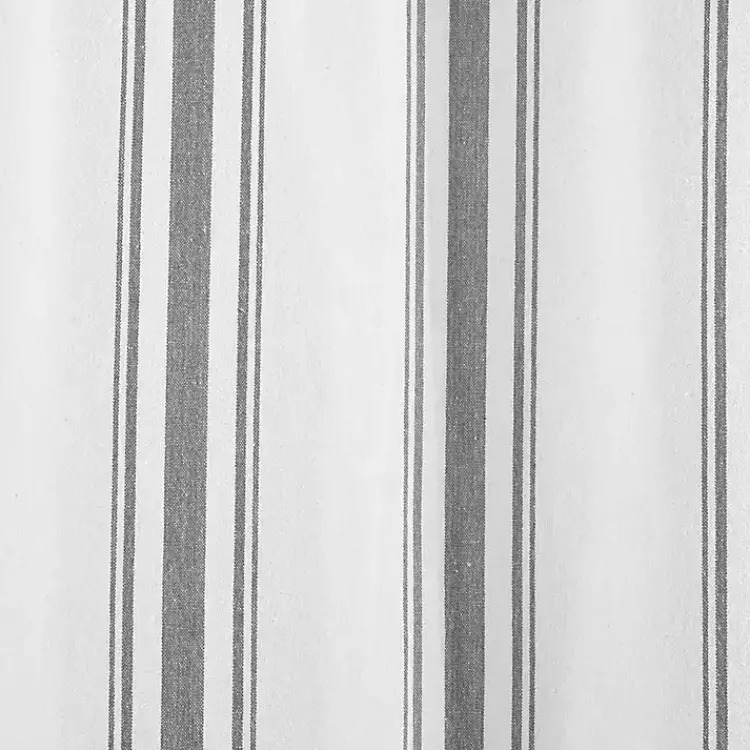Kirklands Home Gray Farmhouse Stripe Curtain Panels, Set of 2 New