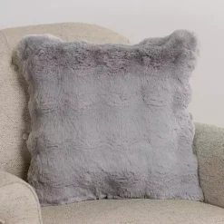 Pillows>Kirklands Home Faux Fur Bubble Pillow Gray