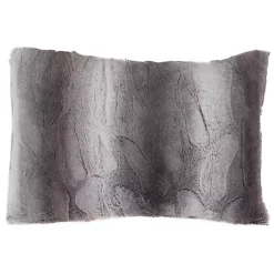 Pillows>Kirklands Home Faux Fur Decorative Lumbar Throw Pillow Gray