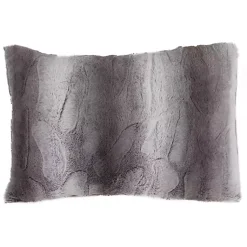 Pillows>Kirklands Home Faux Fur Decorative Lumbar Throw Pillow Gray