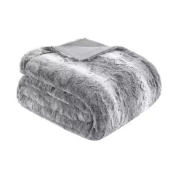 Blankets & Throws>Kirklands Home Faux Fur Oversized Throw Blanket Gray