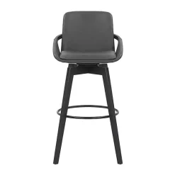 Kirklands Home Faux Leather Baylor Swivel Bar Stool Gray Discount