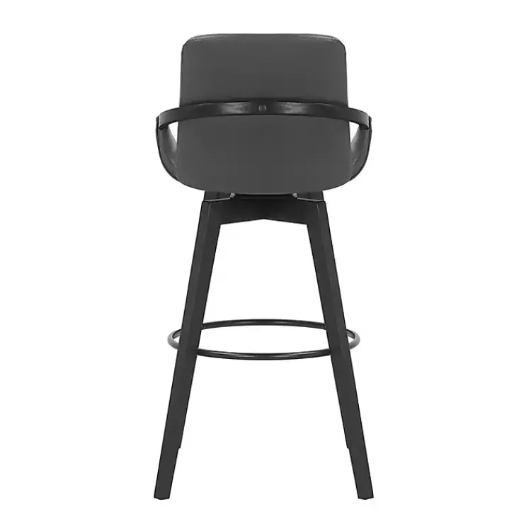 Kirklands Home Faux Leather Baylor Swivel Bar Stool Gray Discount