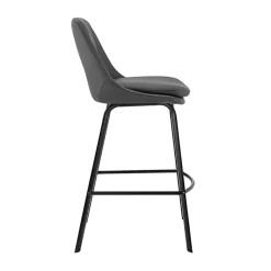 Kirklands Home Faux Leather Carise Swivel Counter Stool Gray Best