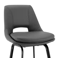 Kirklands Home Faux Leather Carise Swivel Counter Stool Gray Best