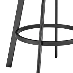 Kirklands Home Faux Leather Chelsea Swivel Bar Stool Gray New