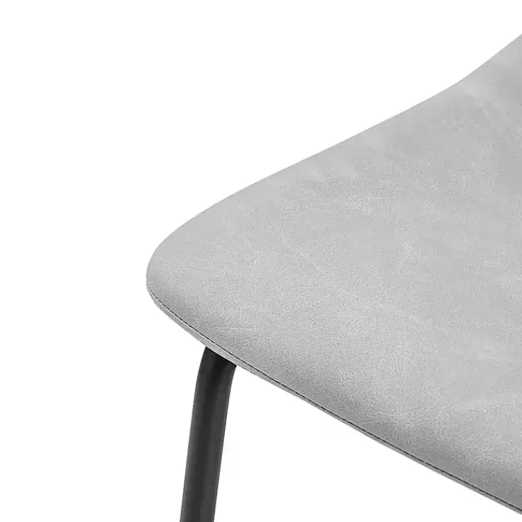 Kirklands Home Faux Leather Counter Stools, Set of 2 Gray Outlet