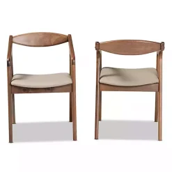 Kirklands Home Faux Leather Harland Dining Chairs, Set of 2 Gray Sale