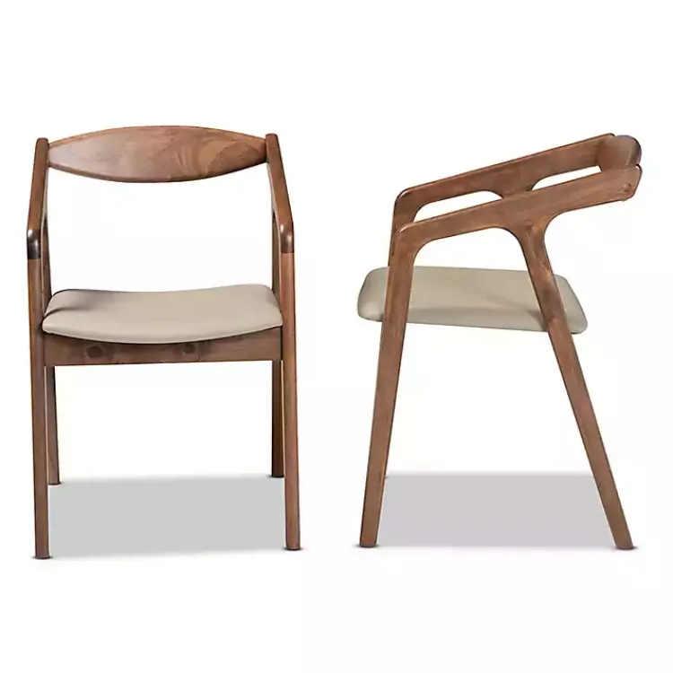 Kirklands Home Faux Leather Harland Dining Chairs, Set of 2 Gray Sale