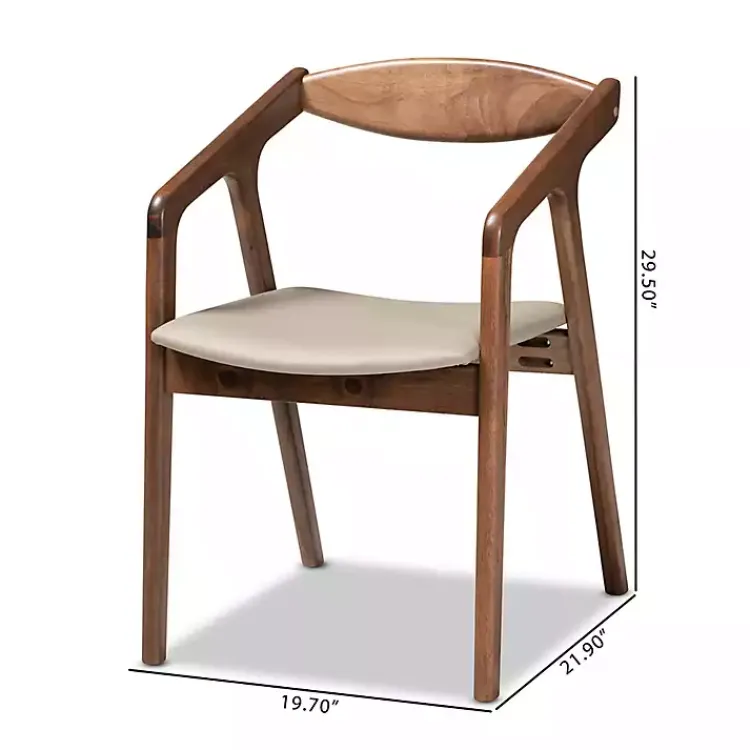 Kirklands Home Faux Leather Harland Dining Chairs, Set of 2 Gray Sale