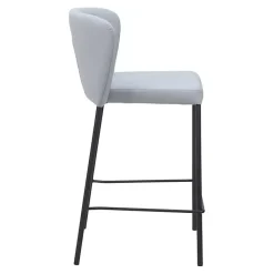 Kirklands Home Faux Leather Liddy Counter Stools, Set of 2 Gray Outlet