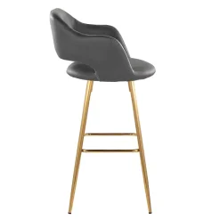 Kirklands Home Faux Leather Marge Bar Stools, Set of 2 Gray Best